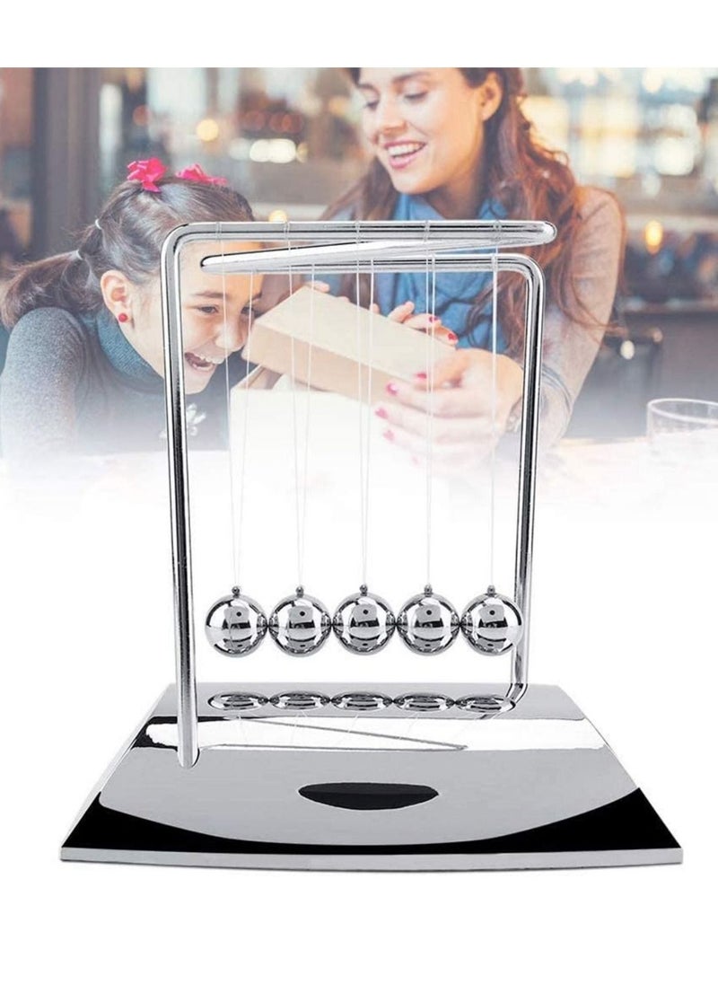 Y&D - Unique Z-Shape Newtons Cradle Balance Balls Frame Newton Cradle, Physics Learning Steel Pendulum Educational Ornaments Desk Toy Permanent Movement, Stress Relief Fidget Accessories - Image 1