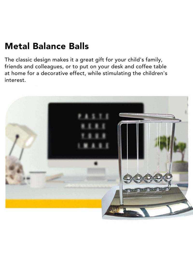 Y&D - Unique Z-Shape Newtons Cradle Balance Balls Frame Newton Cradle, Physics Learning Steel Pendulum Educational Ornaments Desk Toy Permanent Movement, Stress Relief Fidget Accessories - Image 1
