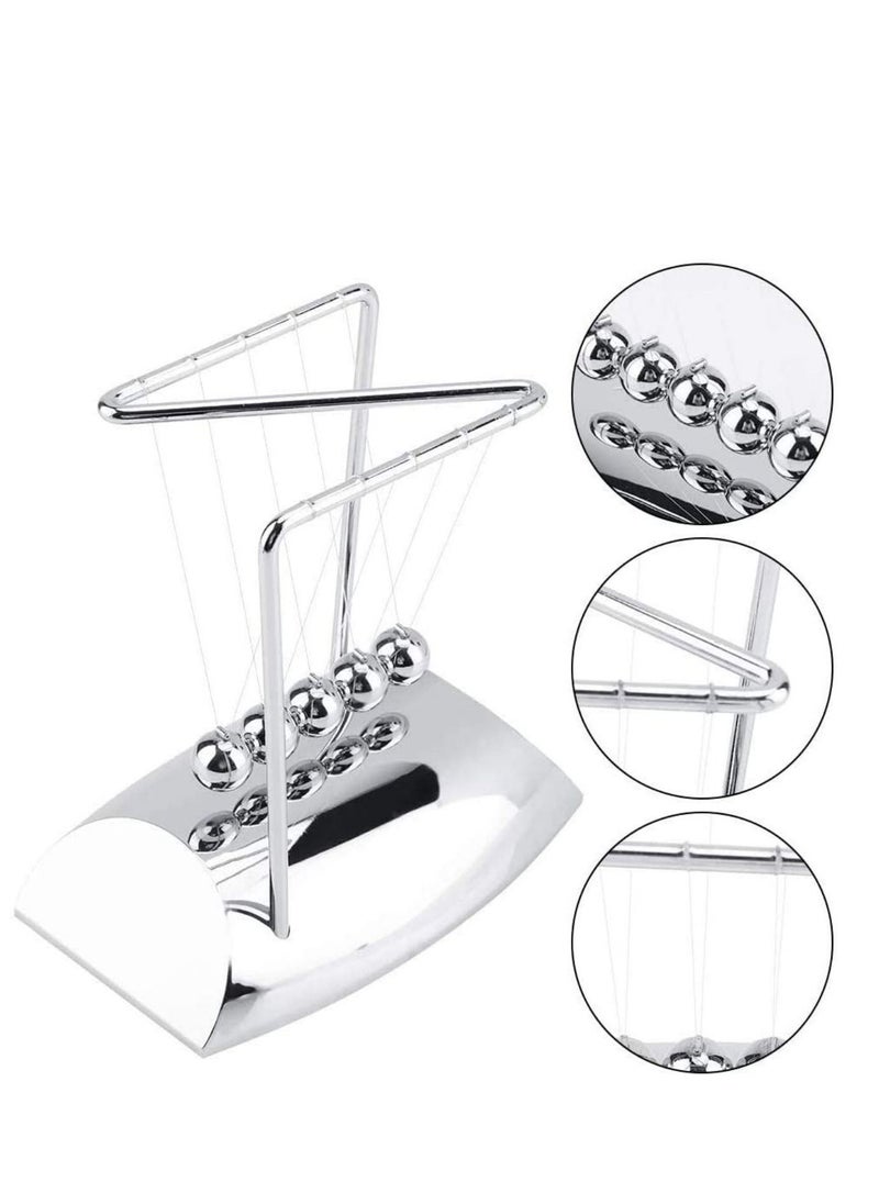 Y&D - Unique Z-Shape Newtons Cradle Balance Balls Frame Newton Cradle, Physics Learning Steel Pendulum Educational Ornaments Desk Toy Permanent Movement, Stress Relief Fidget Accessories - Image 1