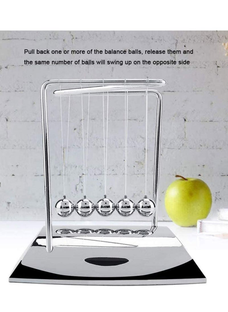 Y&D - Unique Z-Shape Newtons Cradle Balance Balls Frame Newton Cradle, Physics Learning Steel Pendulum Educational Ornaments Desk Toy Permanent Movement, Stress Relief Fidget Accessories - Image 1