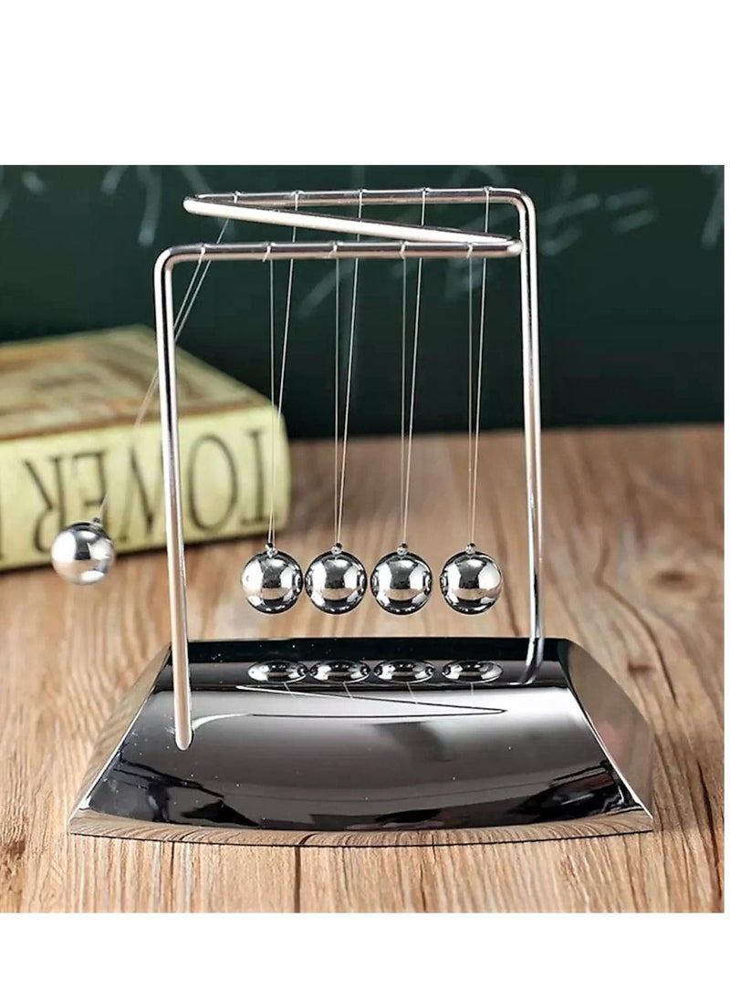 Y&D - Unique Z-Shape Newtons Cradle Balance Balls Frame Newton Cradle, Physics Learning Steel Pendulum Educational Ornaments Desk Toy Permanent Movement, Stress Relief Fidget Accessories - Image 1