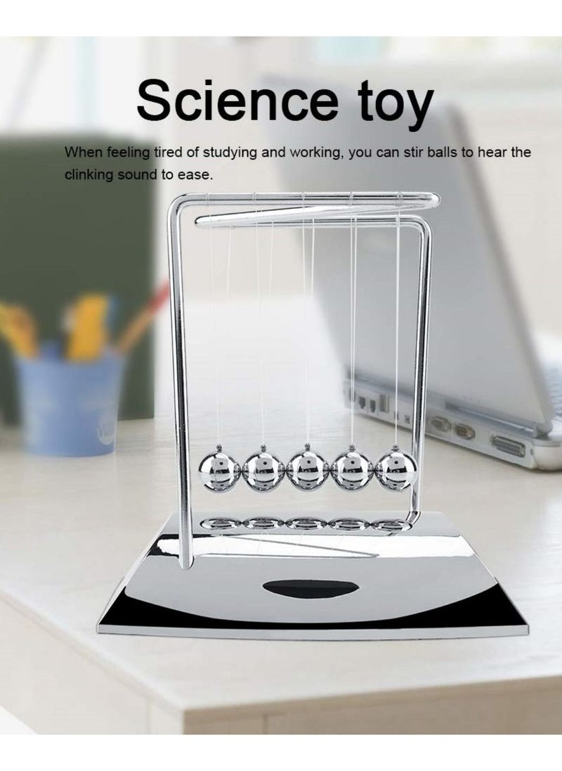 Y&D - Unique Z-Shape Newtons Cradle Balance Balls Frame Newton Cradle, Physics Learning Steel Pendulum Educational Ornaments Desk Toy Permanent Movement, Stress Relief Fidget Accessories - Image 1