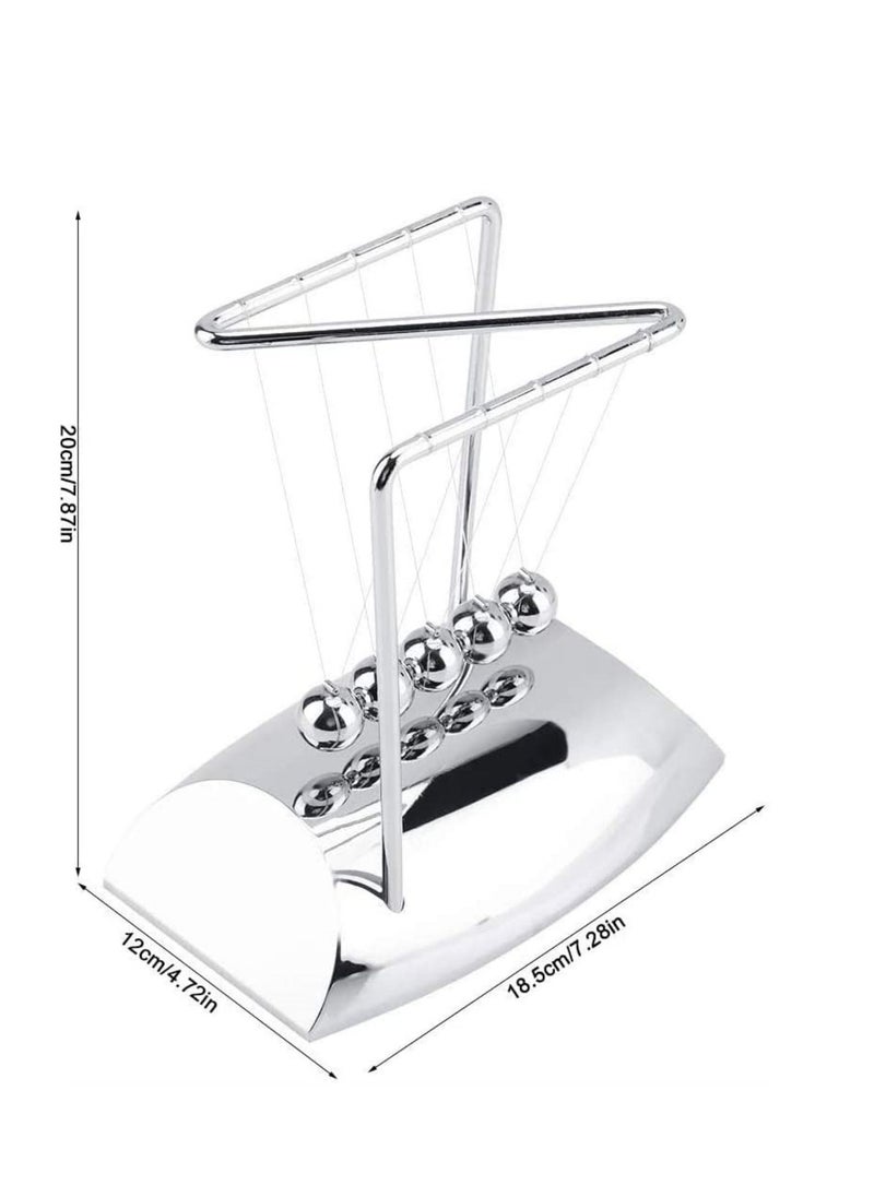 Y&D - Unique Z-Shape Newtons Cradle Balance Balls Frame Newton Cradle, Physics Learning Steel Pendulum Educational Ornaments Desk Toy Permanent Movement, Stress Relief Fidget Accessories - Image 1