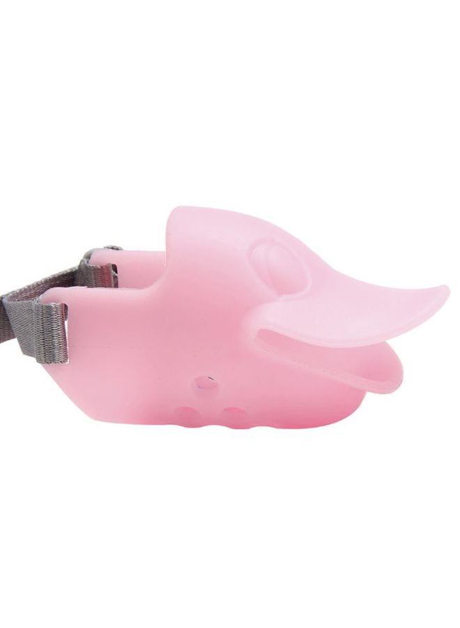 NIBEMINENT Anti Bite Dog Mouth Mask With Adjustable Belt Pink