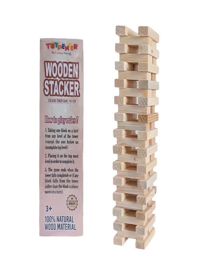 TOYPENTER Wooden Stacking Tower Game,Games & Puzzles for Kids, Toys for Kids, Ages 6 and Up - Image 1