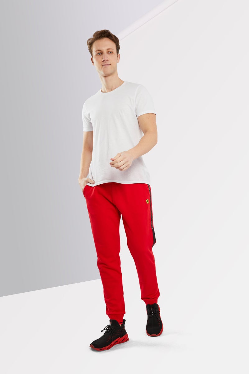 Scuderia Ferrari Men Sportswear Fit Running Jogger Pants, Red/Black - Image 3