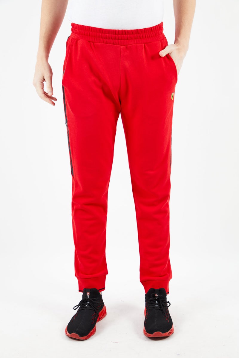 Scuderia Ferrari Men Sportswear Fit Running Jogger Pants, Red/Black - Image 1