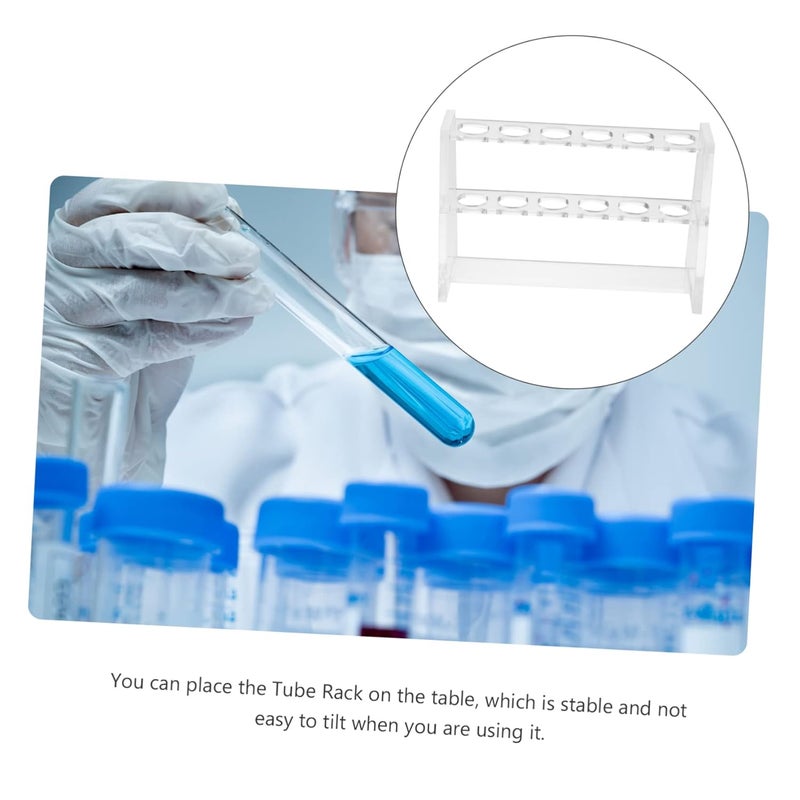 Double Layer Test Tube Rack 2 Pcs Laboratory Tube Holder Stable Professional Design - Image 5
