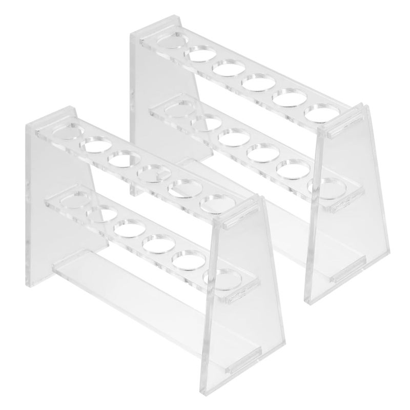 Double Layer Test Tube Rack 2 Pcs Laboratory Tube Holder Stable Professional Design - Image 2