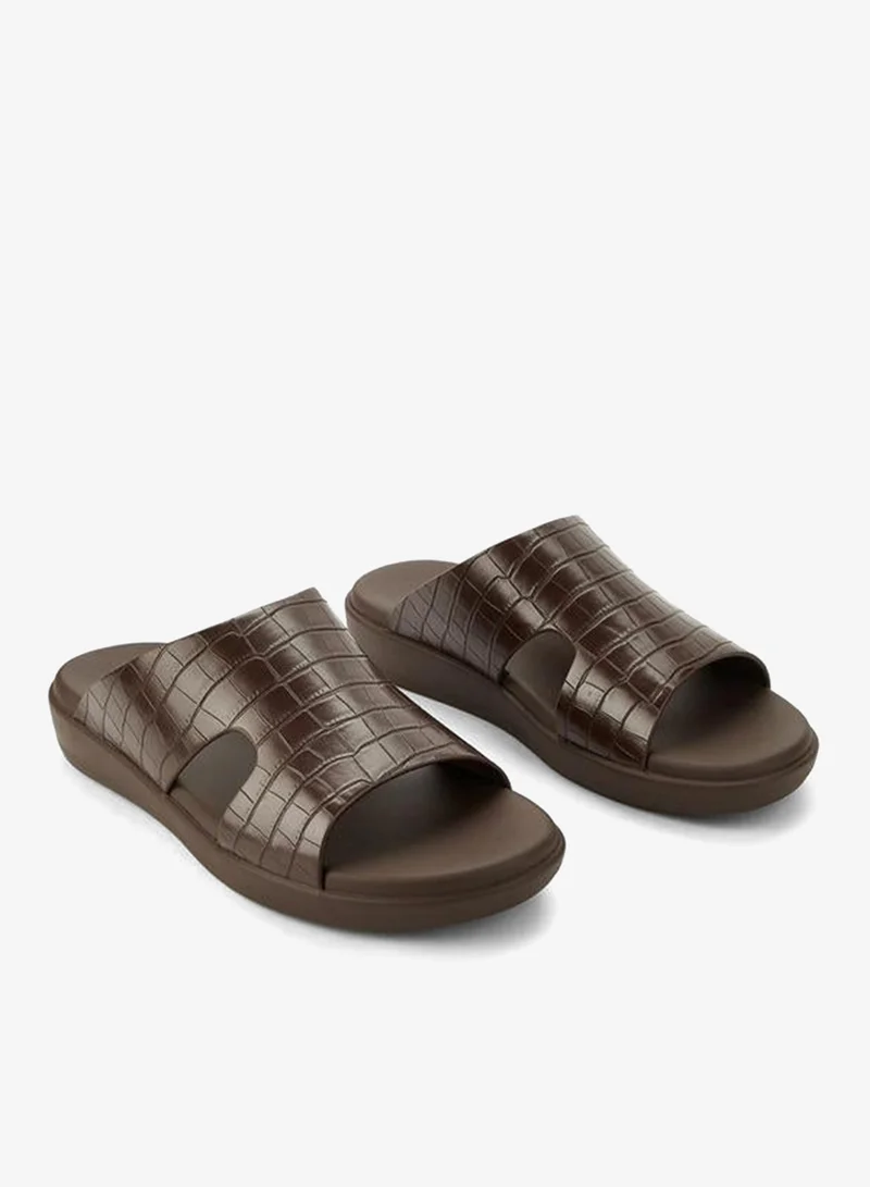 Le Confort Men Textured Comfort Slide Sandals