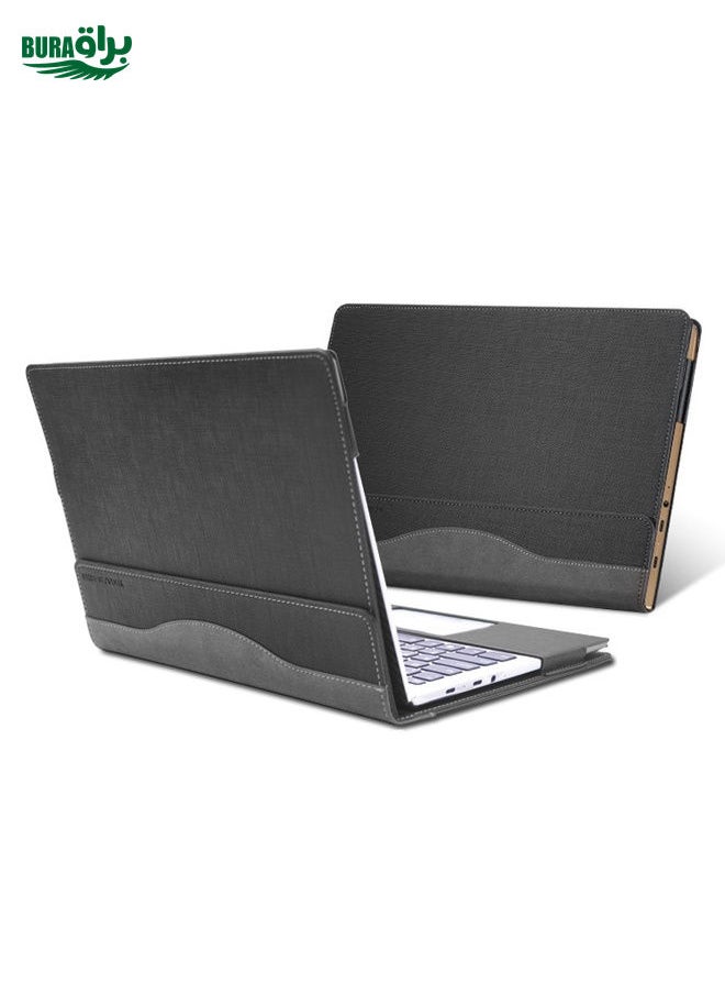 BURAQ - Laptop PU Leather Protective Case For Lenovo Yoga 730-13(Gentleman Gray) - Image 1