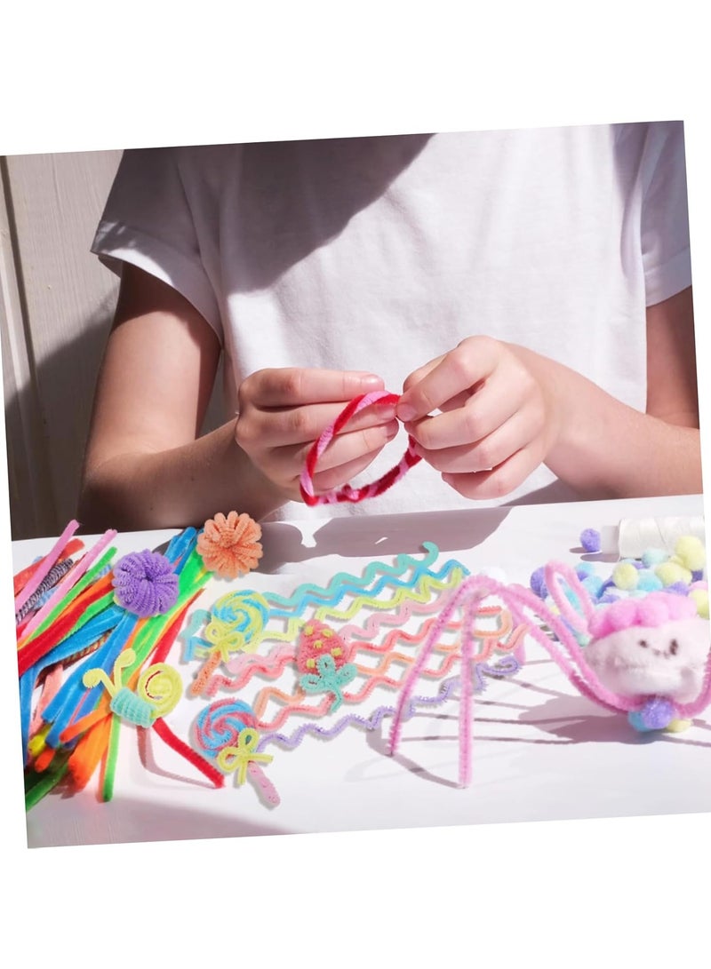 50 Pcs Top Twisting Stick, Fuzzy Craft DIY, Colorful Fuzzy Wire Craft Pipe, Chenille Wire Plush - Image 3