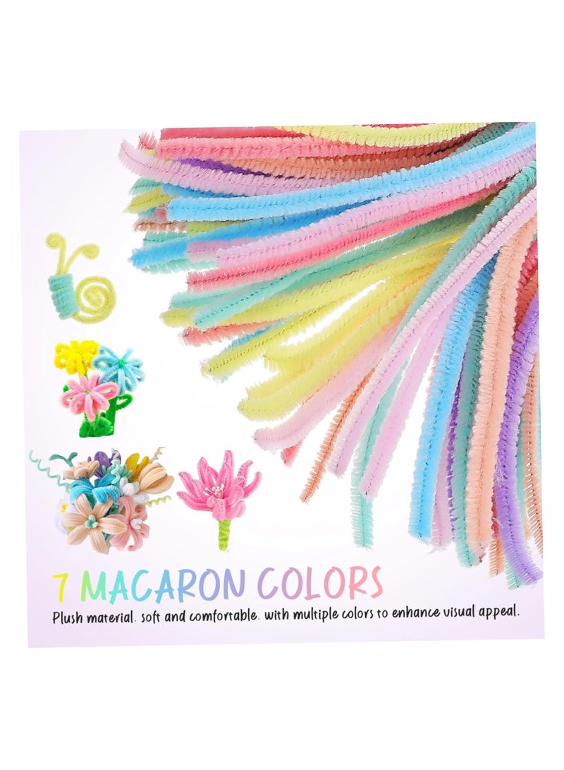 50 Pcs Top Twisting Stick, Fuzzy Craft DIY, Colorful Fuzzy Wire Craft Pipe, Chenille Wire Plush - Image 5