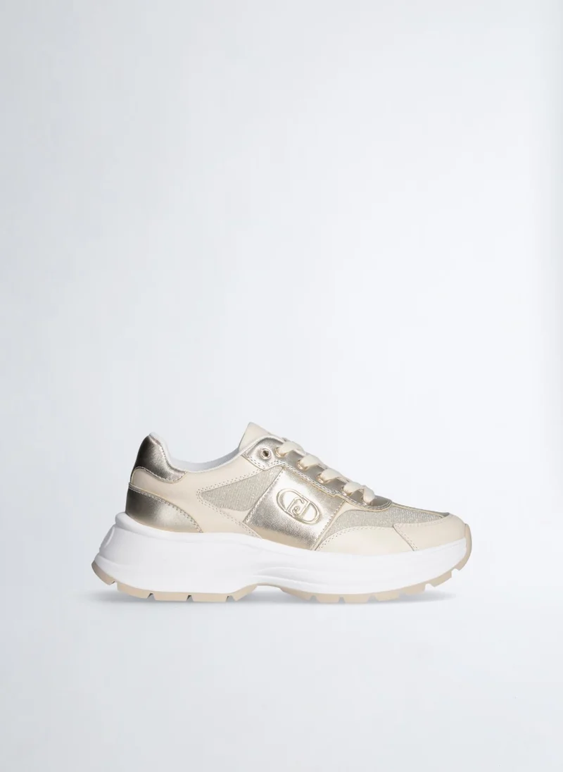Liu Jo Leather and lurex sneakers
