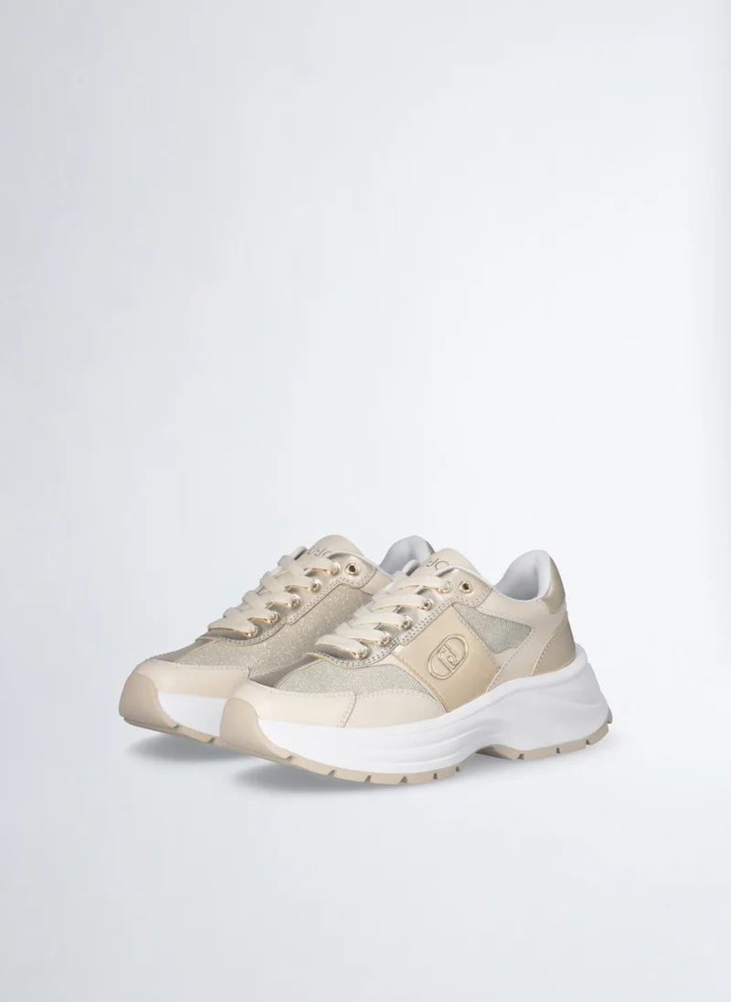 Liu Jo Leather and lurex sneakers