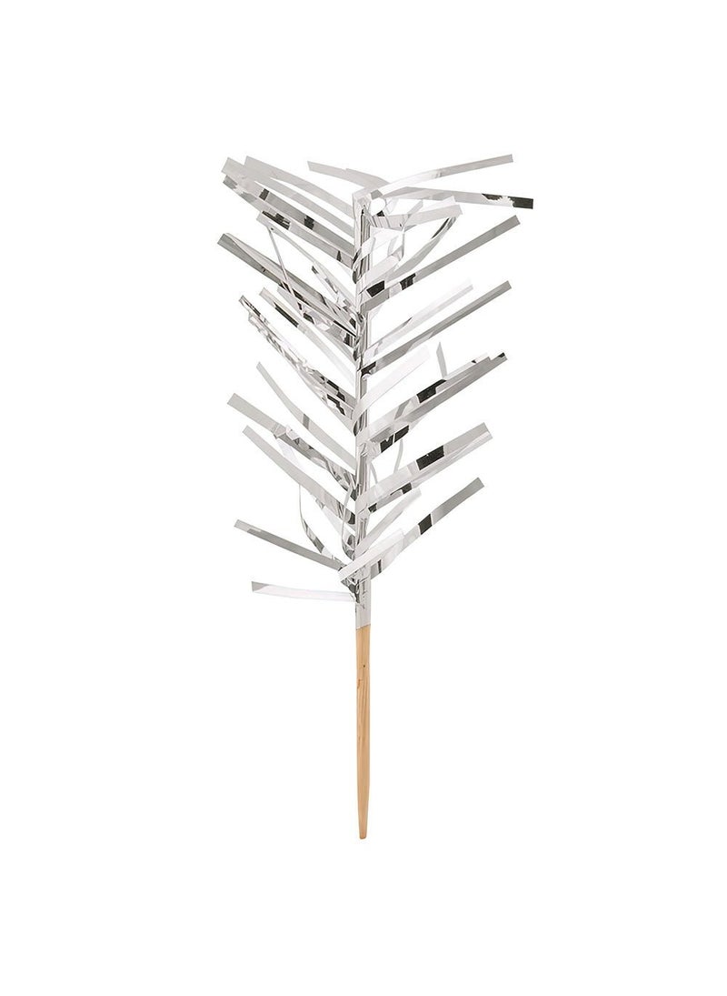 BOLAND Cocktail Sticks Glitter Silver Party Decoration Picks 10cm 20-Pack - Image 1