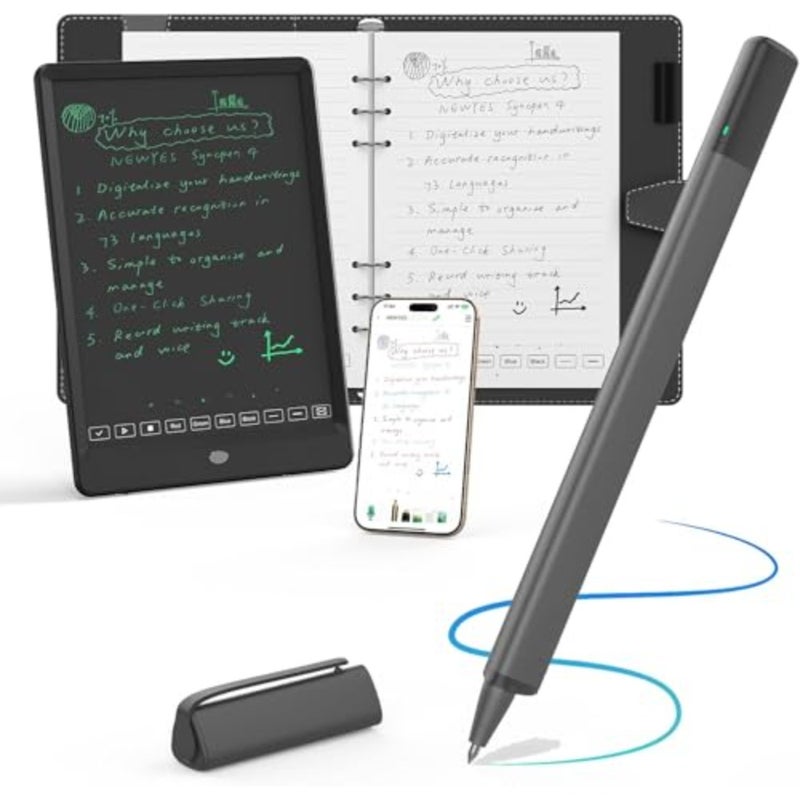 SyncPen with Notebook Writing Board, Smart Digital Pen Erasable Gel Pen Bluetooth Wireless OCR for Students, Designer, Creatives, Business Man, Record Notes, -time Sync for Digitizing - Image 1