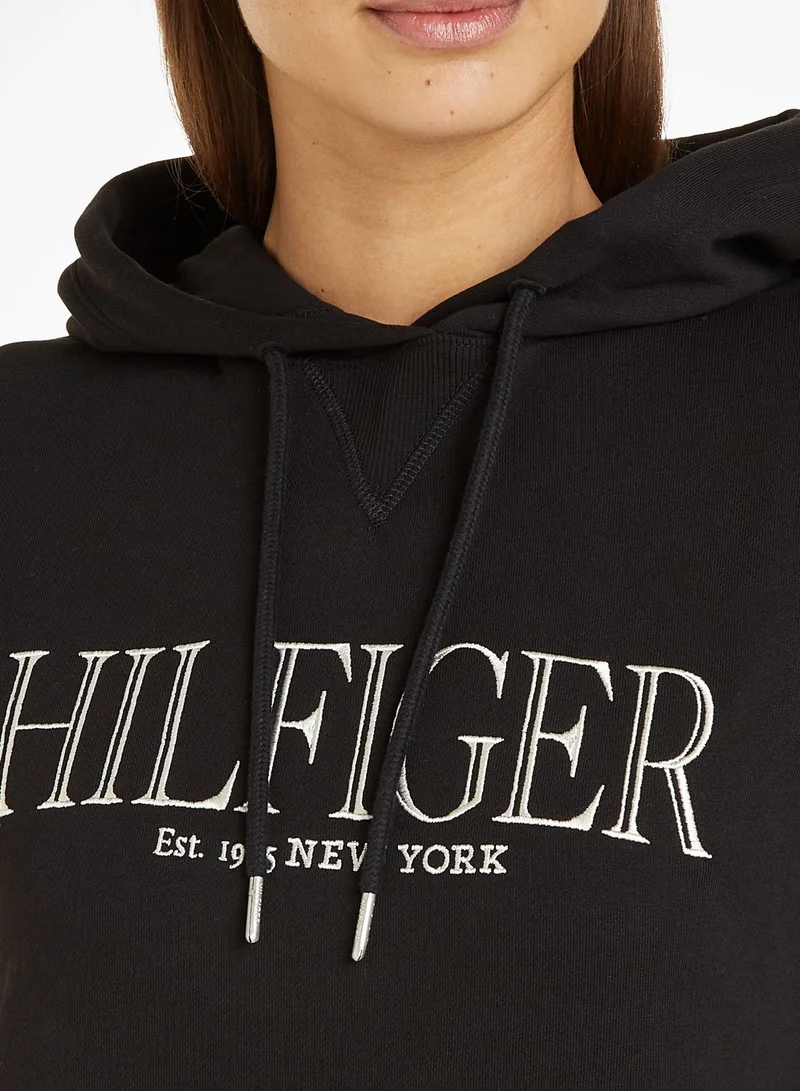 TOMMY HILFIGER Embroidered Logo Drawstring Hoodie