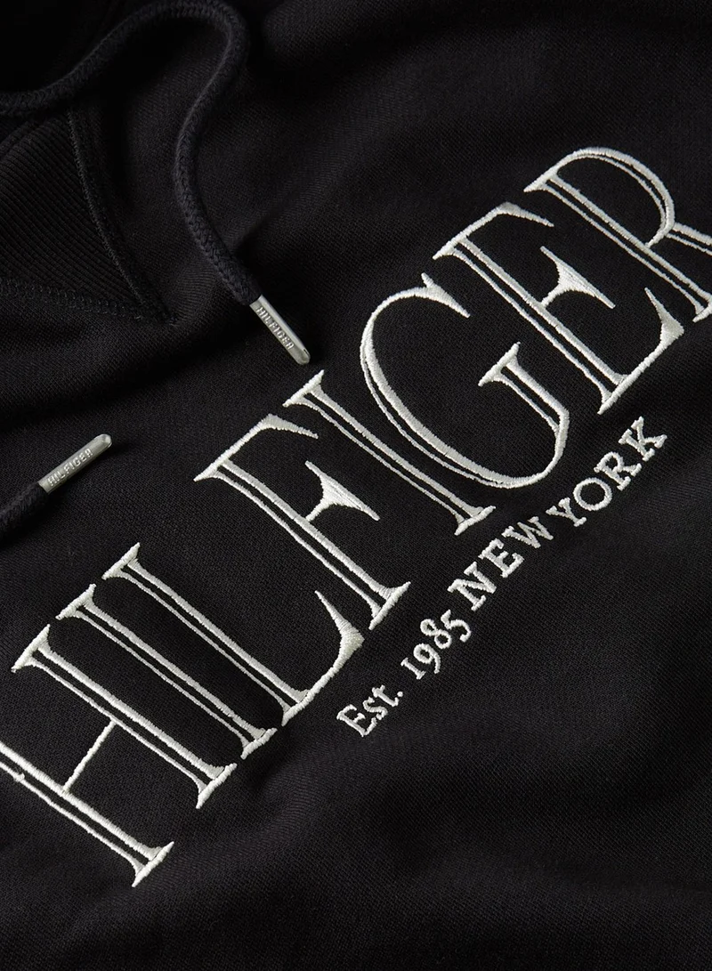 TOMMY HILFIGER Embroidered Logo Drawstring Hoodie