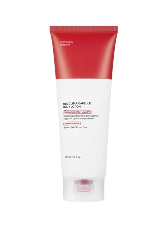 230ml Red Clear Capsule Body Lotion - Image 1