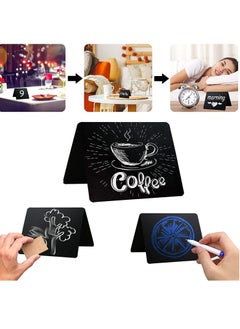 KASTWAVE Mini Chalkboard Table Tent Signs - 10x7cm, Pack of 10  - Image 2