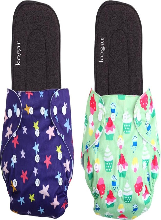 Kogar Print Reusable Cloth Diapers + Insert Pad Washable 100% Absorption 0-3 Yr)