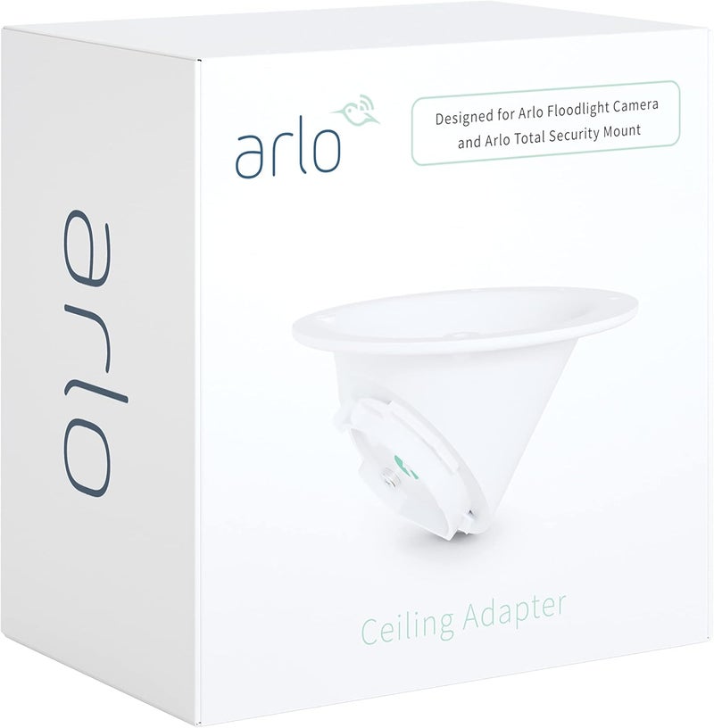 Arlo Ceiling Adapter - Arlo Certified Accessory - Mount Under an Eave or from a Ceiling, Works with Arlo Pro 3 Floodlight or Total Security Mount, White - FBA1001 - Image 5