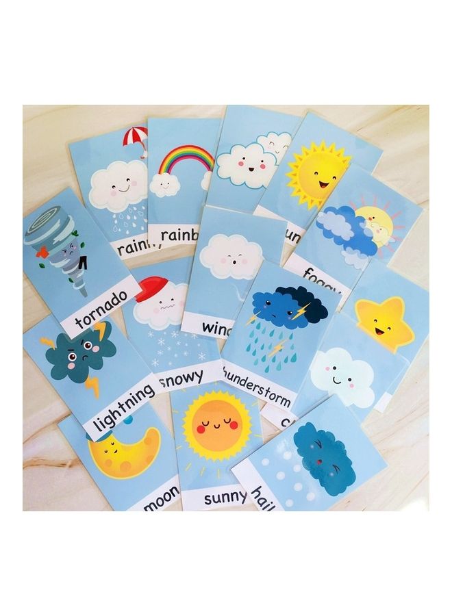 NIBEMINENT 15-Piece Baby Learning Word Cards for Early Education Teaching 8 X 11cm - Image 1