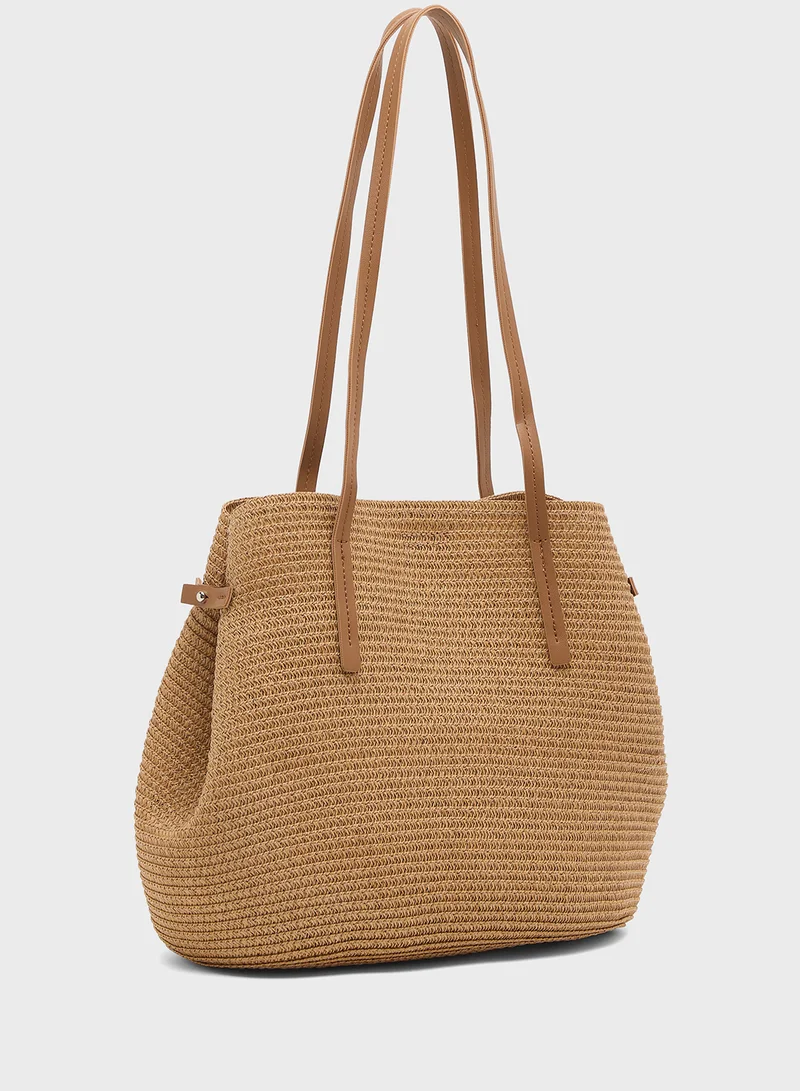 Ginger Woven Shoulder Bag