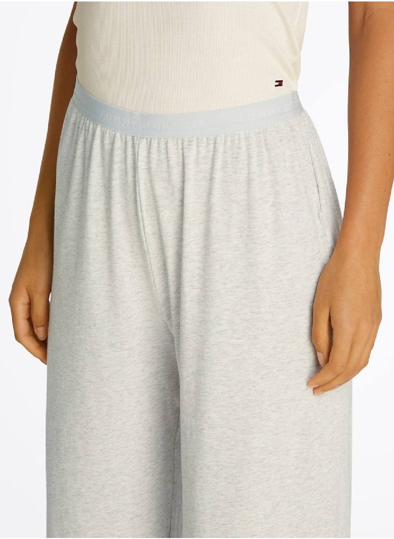 TOMMY HILFIGER Women's Logo Waistband Pyjama Bottoms - Cotton Blend, Grey  - Image 3