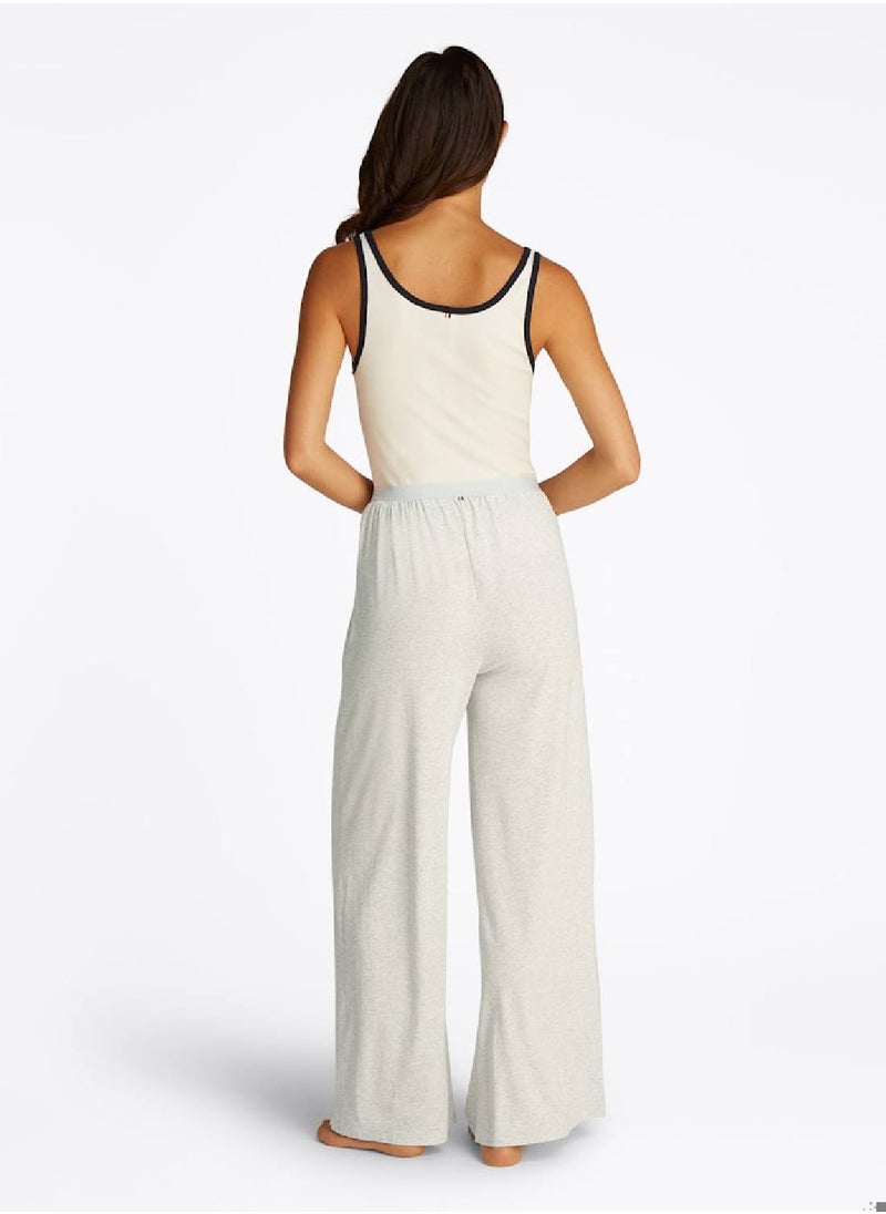 TOMMY HILFIGER Women's Logo Waistband Pyjama Bottoms - Cotton Blend, Grey  - Image 2