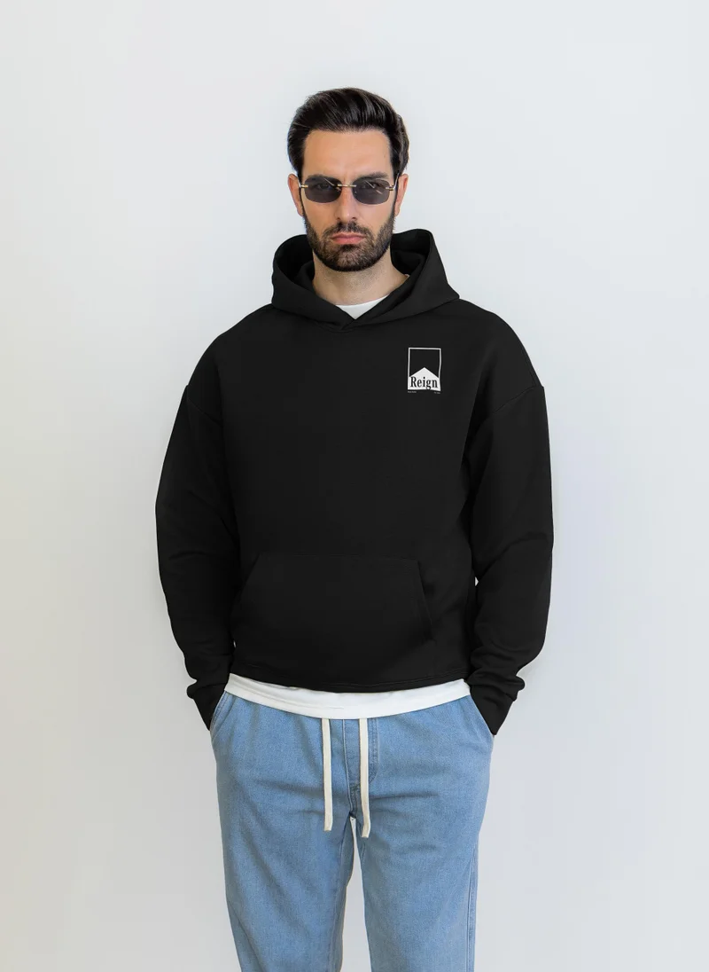 SHAPES HEAVYWEIGHT CONTRAST PRINT HOODIE