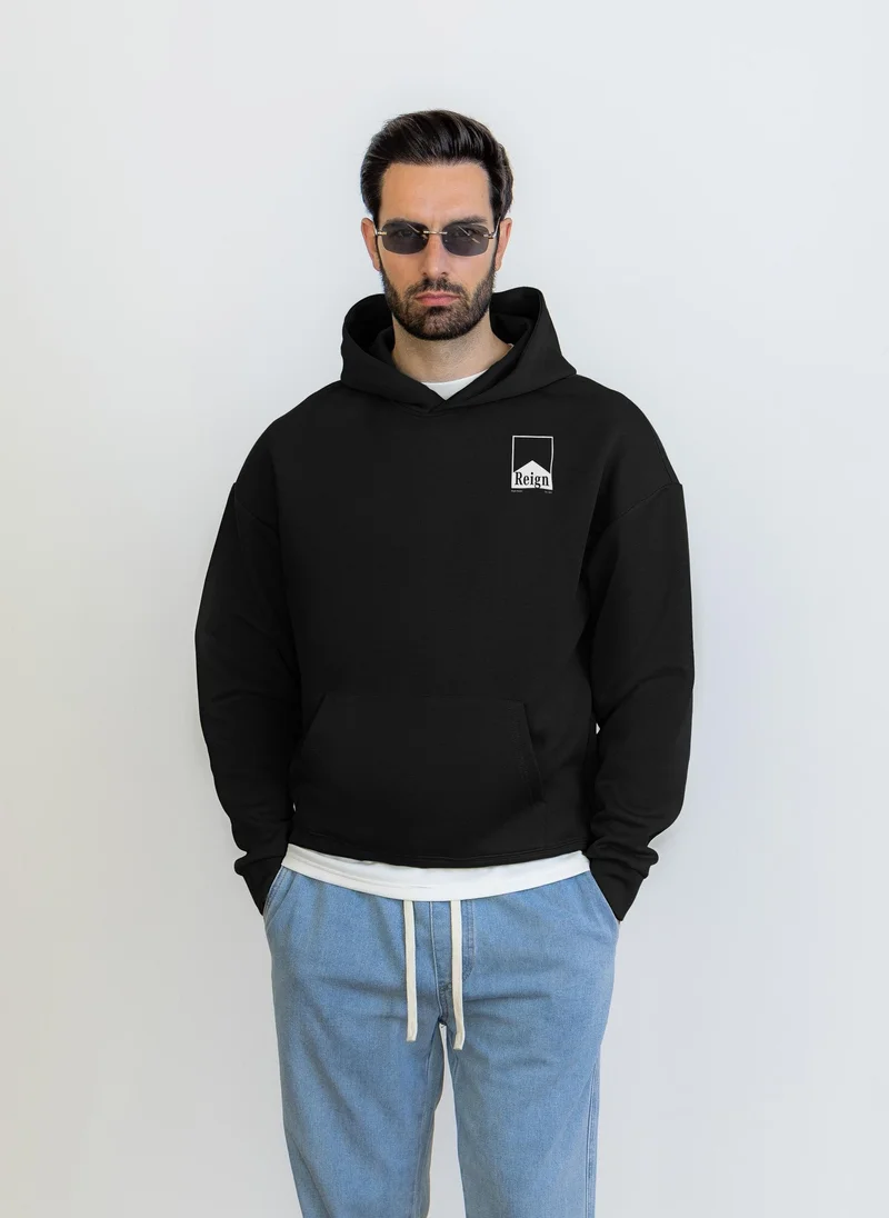 SHAPES HEAVYWEIGHT CONTRAST PRINT HOODIE