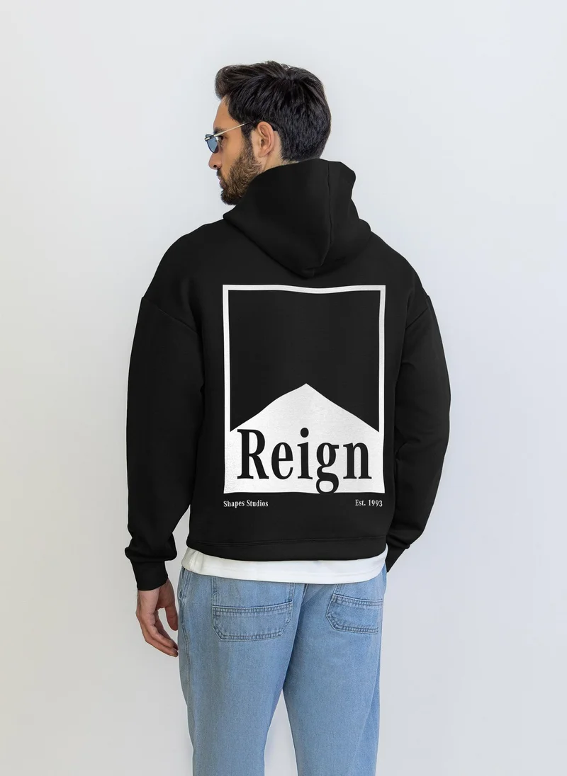SHAPES HEAVYWEIGHT CONTRAST PRINT HOODIE