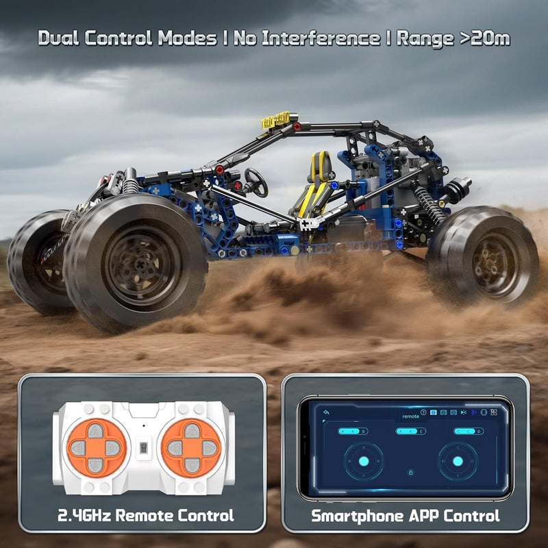 mould king 18018 Off-Road RC Car Building Sets, Building Blocks Lightning Climbing Car Model with Motors，Remote Control and APP Control（515 Pieces）， for kids, teenagers, adults and collectors - Image 4