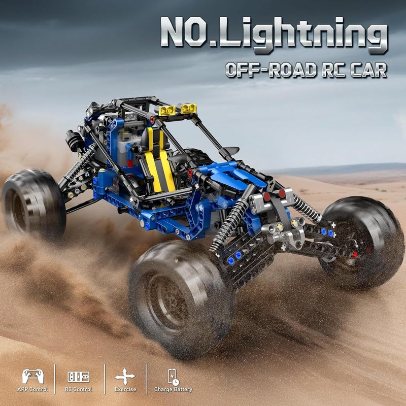mould king 18018 Off-Road RC Car Building Sets, Building Blocks Lightning Climbing Car Model with Motors，Remote Control and APP Control（515 Pieces）， for kids, teenagers, adults and collectors - Image 2