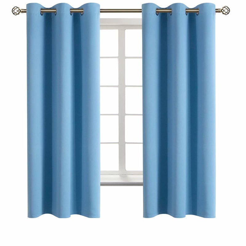 BGment Room Darkening Curtains 72 Inches Long  Grommet Thermal Insulated Drapes Window Treatment Curtains for Bedroom 2 Panels 42 x 72 Inch Sky Blue