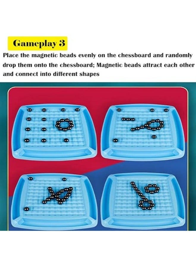 Magnetic Chess Game, 2024 New Multiplayer Magnetic Chess Games with Stones, Fun Table Top Family Magnet Game Set-Portable Chess Board for Children Over 6 Years Old and Adult Home Party Travel Supplies  - Image 4