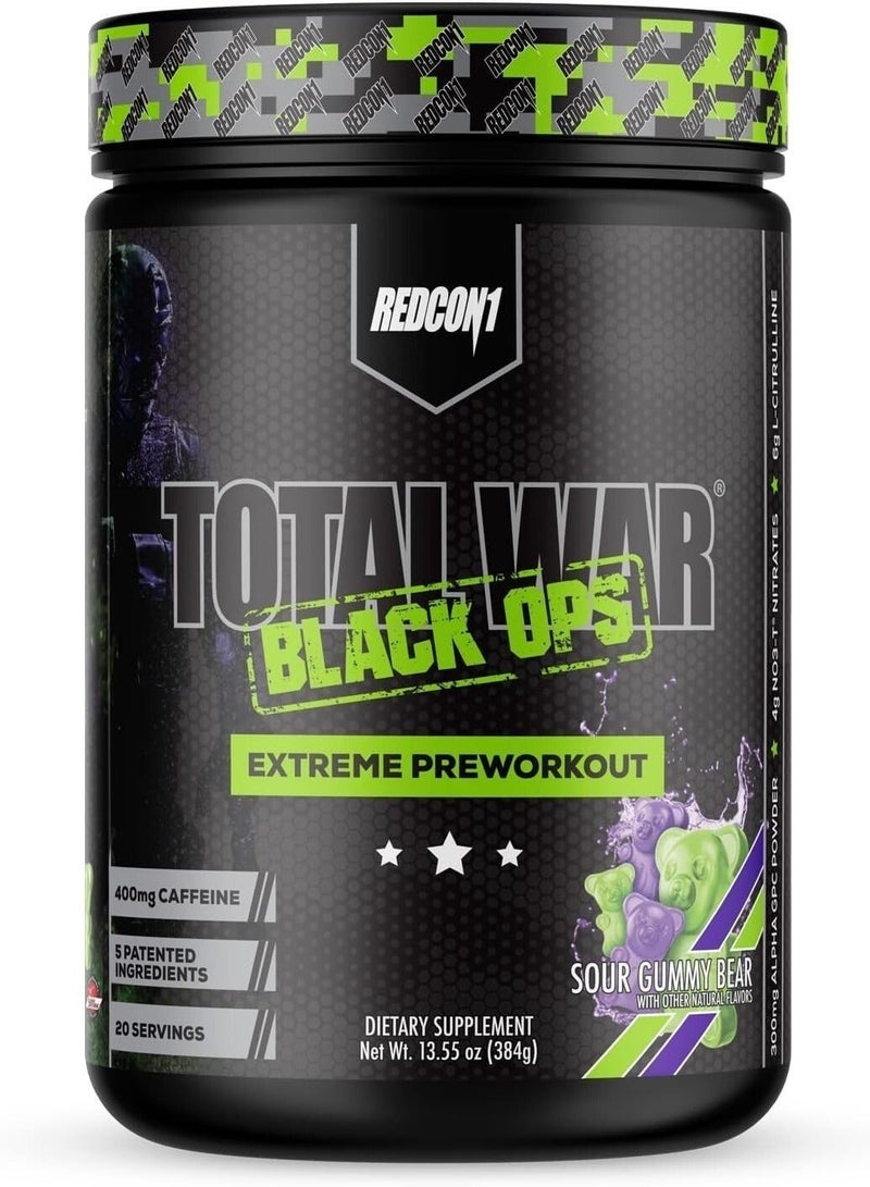 REDCON1 Total War Black Ops Extreme Pre-workout  Sour Gummy Bear - Image 2
