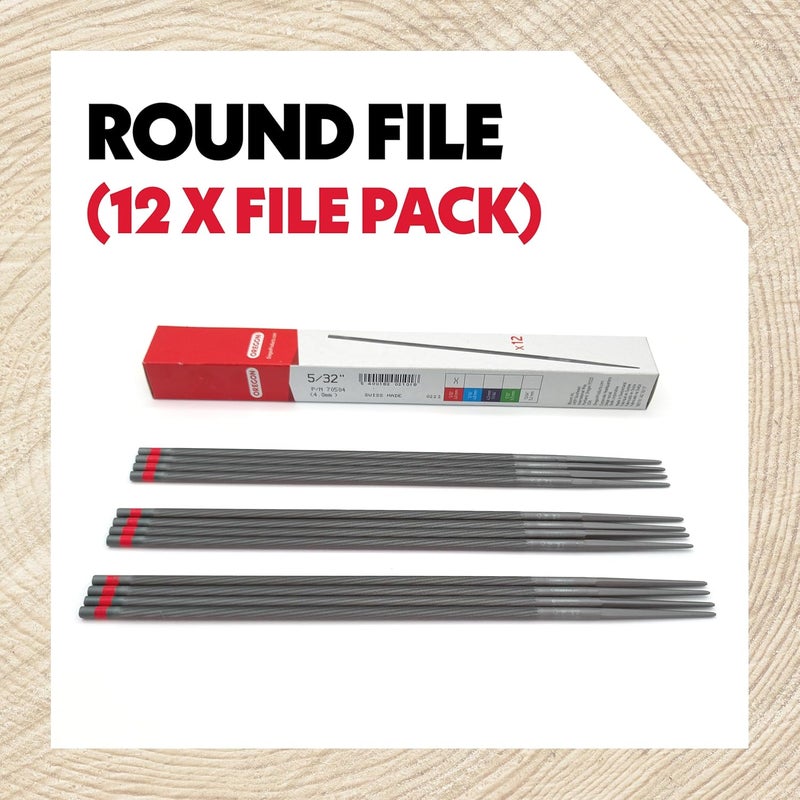 Oregon 5/32" (4.0 mm) Professional Chainsaw Chain Sharpening Round Files to Sharpen 1/4", 3/8" Low Profile Saw Chains, 12 Pack (70504) - Image 2