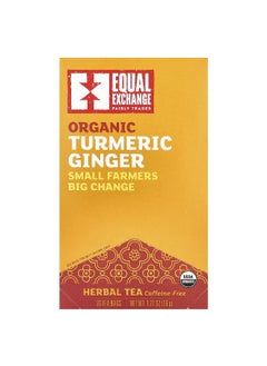 Equal Exchange Equal Exchange, Organic Turmeric Ginger Herbal Tea, Caffeine-Free, 20 Tea Bags, 1.27 oz (36 g)  - Image 1
