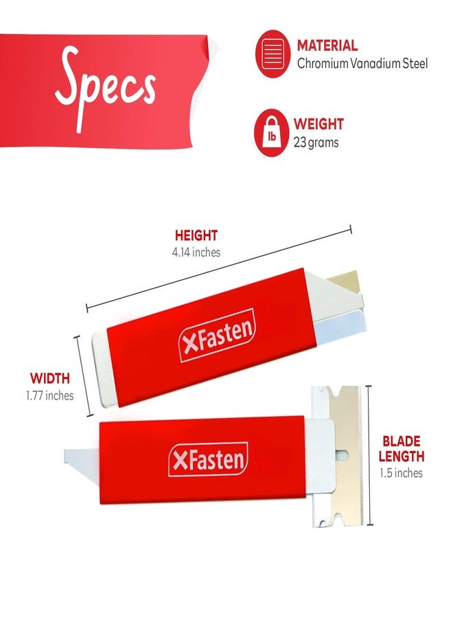 إكس فاستين مجموعة من 12 قاطعة صناديق قابلة للسحب من XFasten مع مكشطة أمان، مجموعة شفرات قاطعة صناديق مسطحة صغيرة من الورق المقوى والكرتون، فتاحة صناديق بحجم الجيب ومقاومة للاهتزاز للقطع والكشط - Image 2