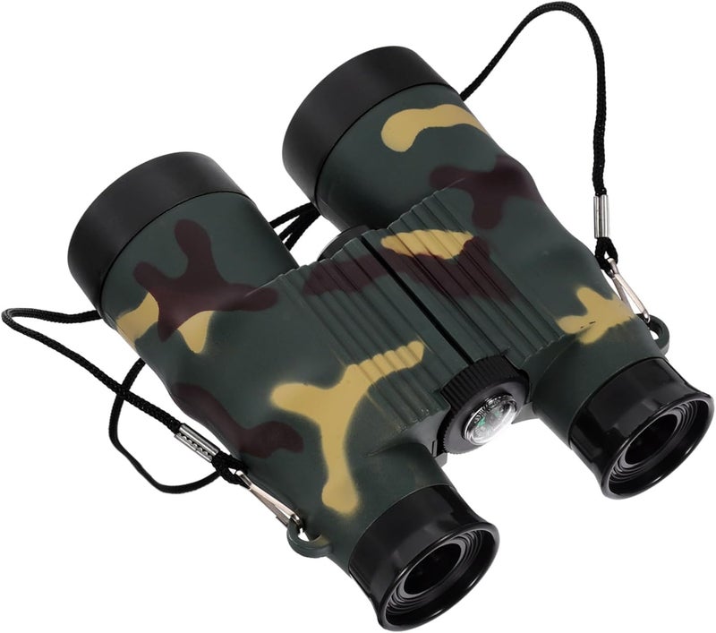 Slipps Compact and Portable Army Style Binoculars Toy for Kids - Birdwatching Outdoor Observing Sports - Easy Focus Spy Gear Telescopic Binocular Toy with Neck String - Image 1