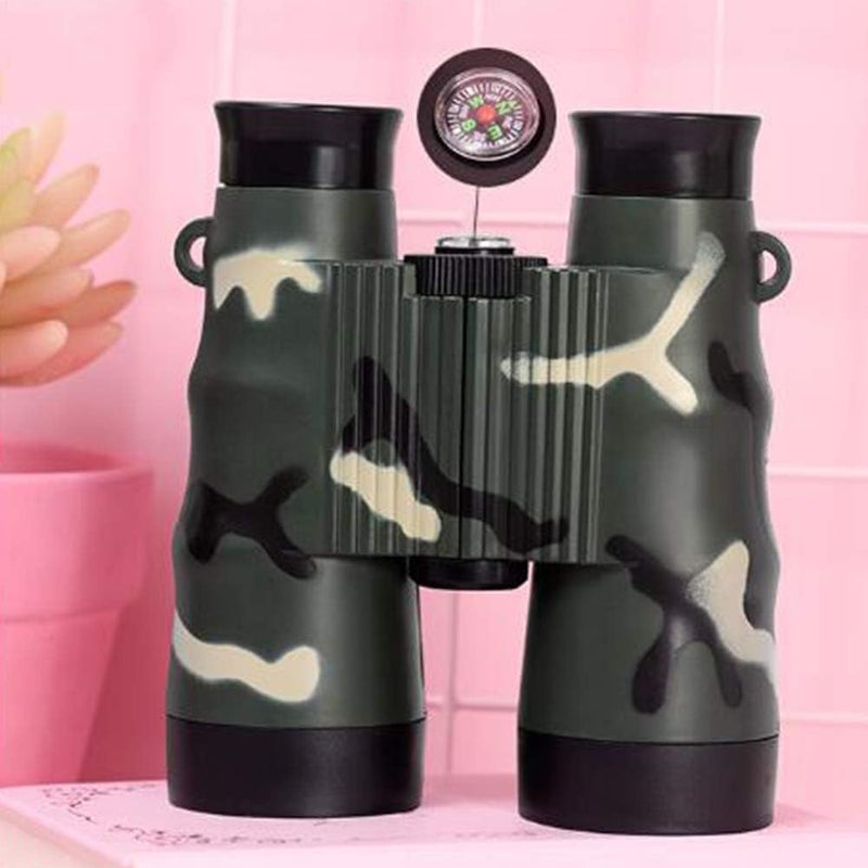 Slipps Compact and Portable Army Style Binoculars Toy for Kids - Birdwatching Outdoor Observing Sports - Easy Focus Spy Gear Telescopic Binocular Toy with Neck String - Image 2