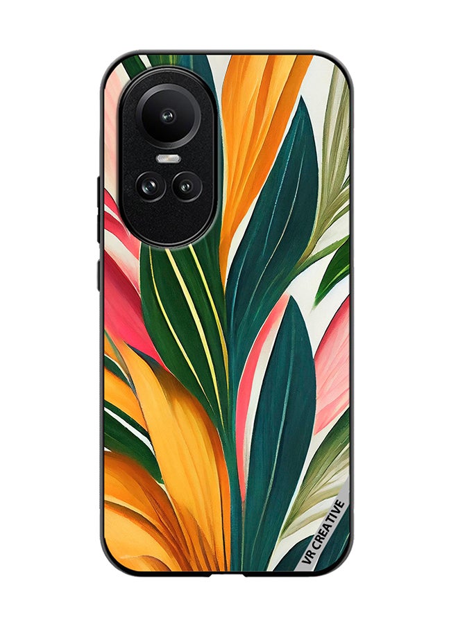 VR CREATIVE Protective Case Cover For Oppo Reno 10 Backdrop Of Abstract Bright Style Flowers And Tropical Design Multicolour - Image 1