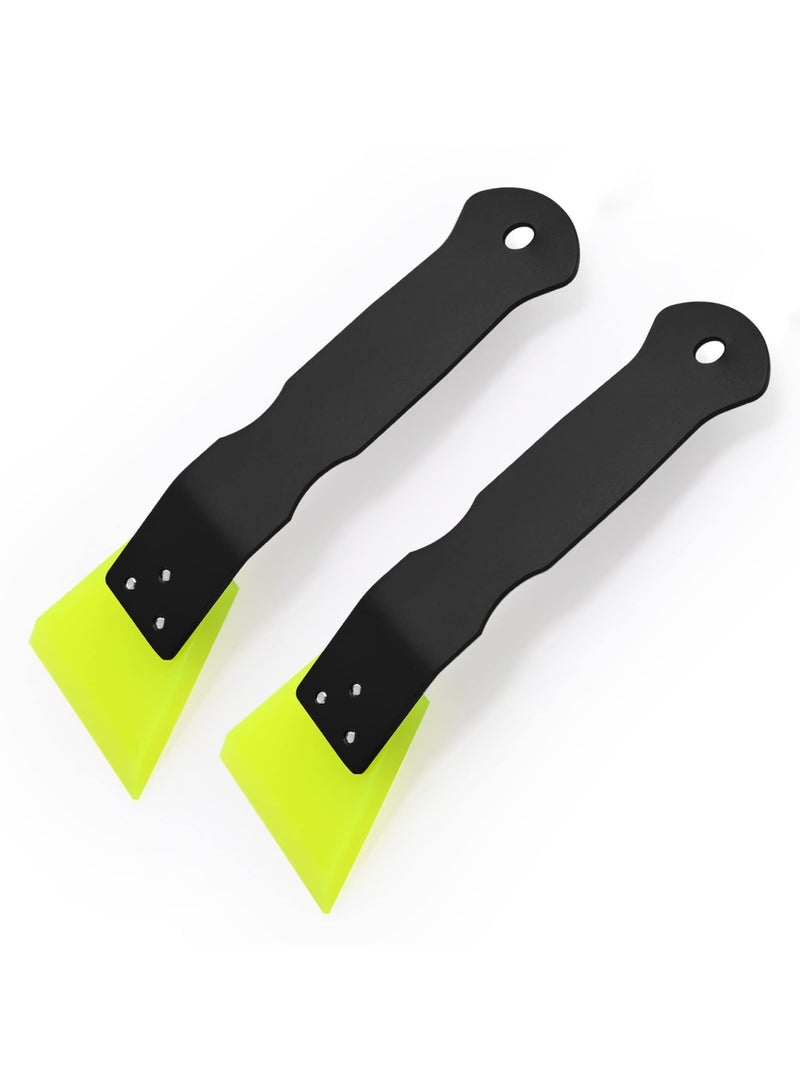 SYOSI 2 Pack Small Squeegee for Vinyl, Vinyl Wrap Window Tint Kit, Stainless Steel Handle Mini Squeegee for Mirror Shower Glass Door Window, Car Glass Cleaning, Car Light, Bumper, Car Wrap, Wallpaper - Image 1