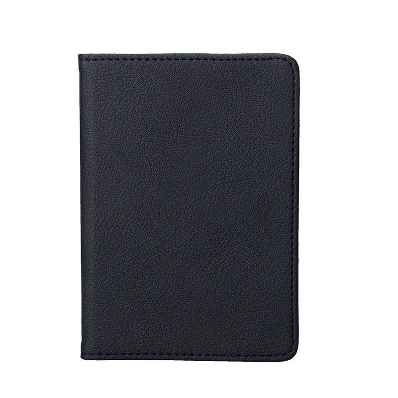 Brown Mouse PU Passport Holder with Multiple Card Slots Black