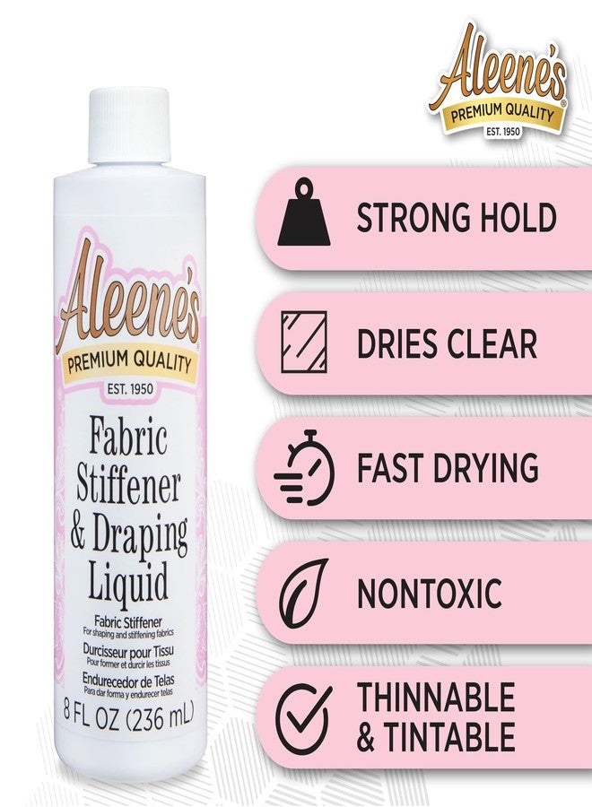 Aleene's Fabric Stiffener and Draping Liquid, Quick Drying, Nontoxic, for Stiffening and Shaping Fabrics, 8 oz - Image 3