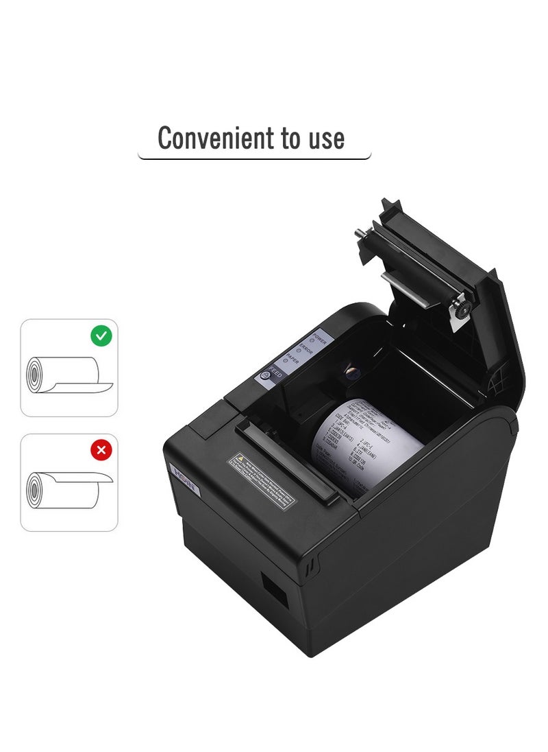 HOIN - 80mm Thermal Receipt Printer, with Auto Cutter, USB Ethernet Interface Ticket Bill printing, Compatible with ESC/POS Print Commands, for Supermarket Store Home Business - Image 1