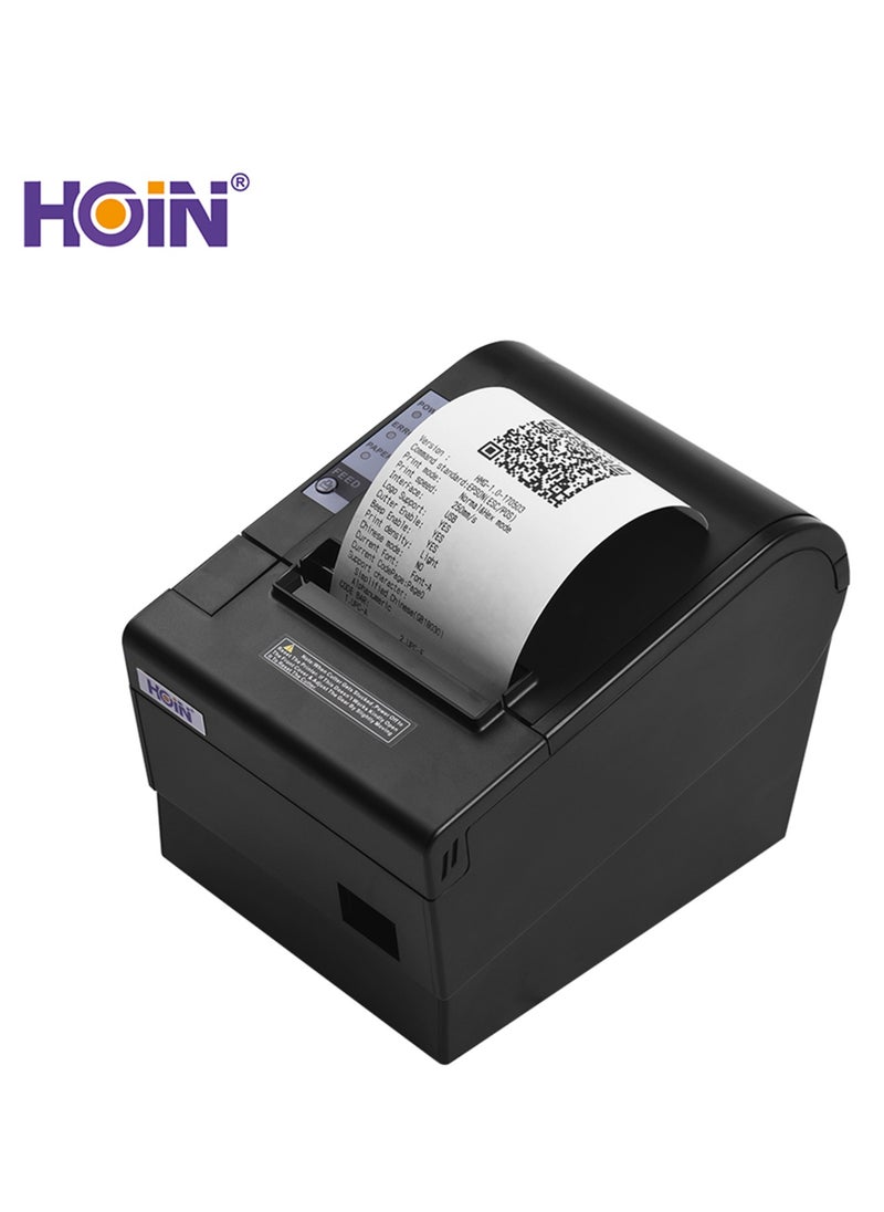 HOIN - 80mm Thermal Receipt Printer, with Auto Cutter, USB Ethernet Interface Ticket Bill printing, Compatible with ESC/POS Print Commands, for Supermarket Store Home Business - Image 1